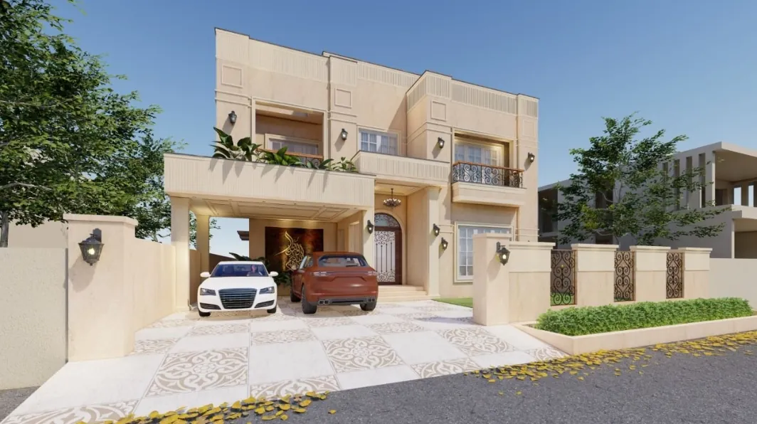 183 R DHA Multan front view for sale by The Niaz Builders