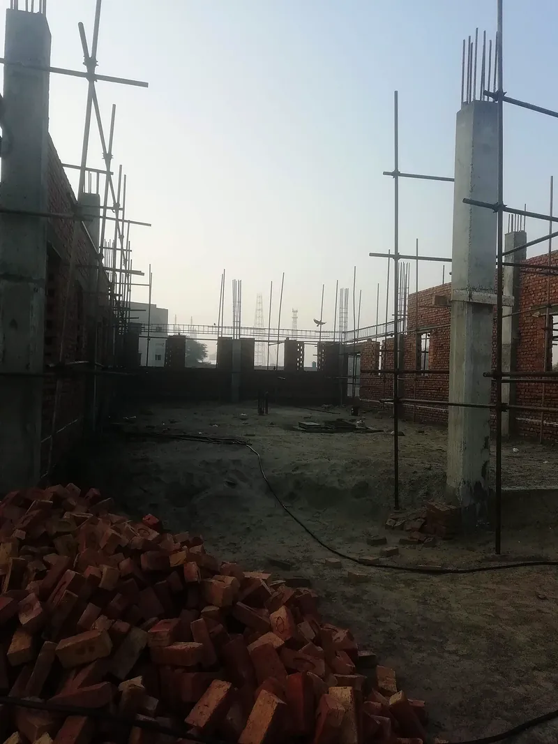 Civil Material Lab NFC IET Multan courtyard columns and brick walls 2011